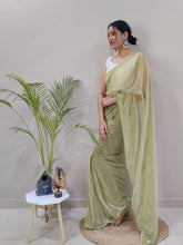 Load image into Gallery viewer, Wedding Wear Radium Color Imported Knitting Saree
