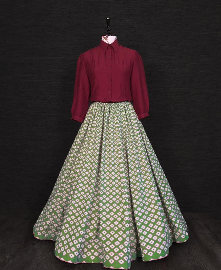Fantastic Maroon Color Art Silk Wedding Wear Printed Lehenga Choli